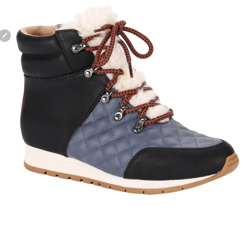 Wonderly Baluxy Booties fashionable color-blocking design 8-M / 8.5-M  Blue/Navy